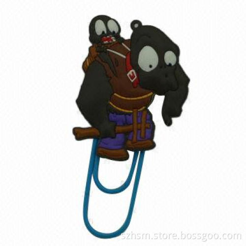 Convex PVC Cartoon Clip Bookmarks